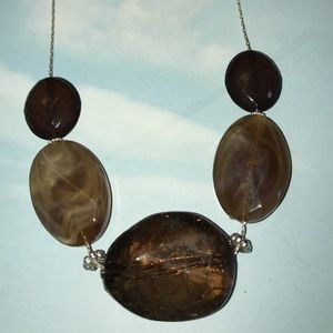 Brown stone necklace